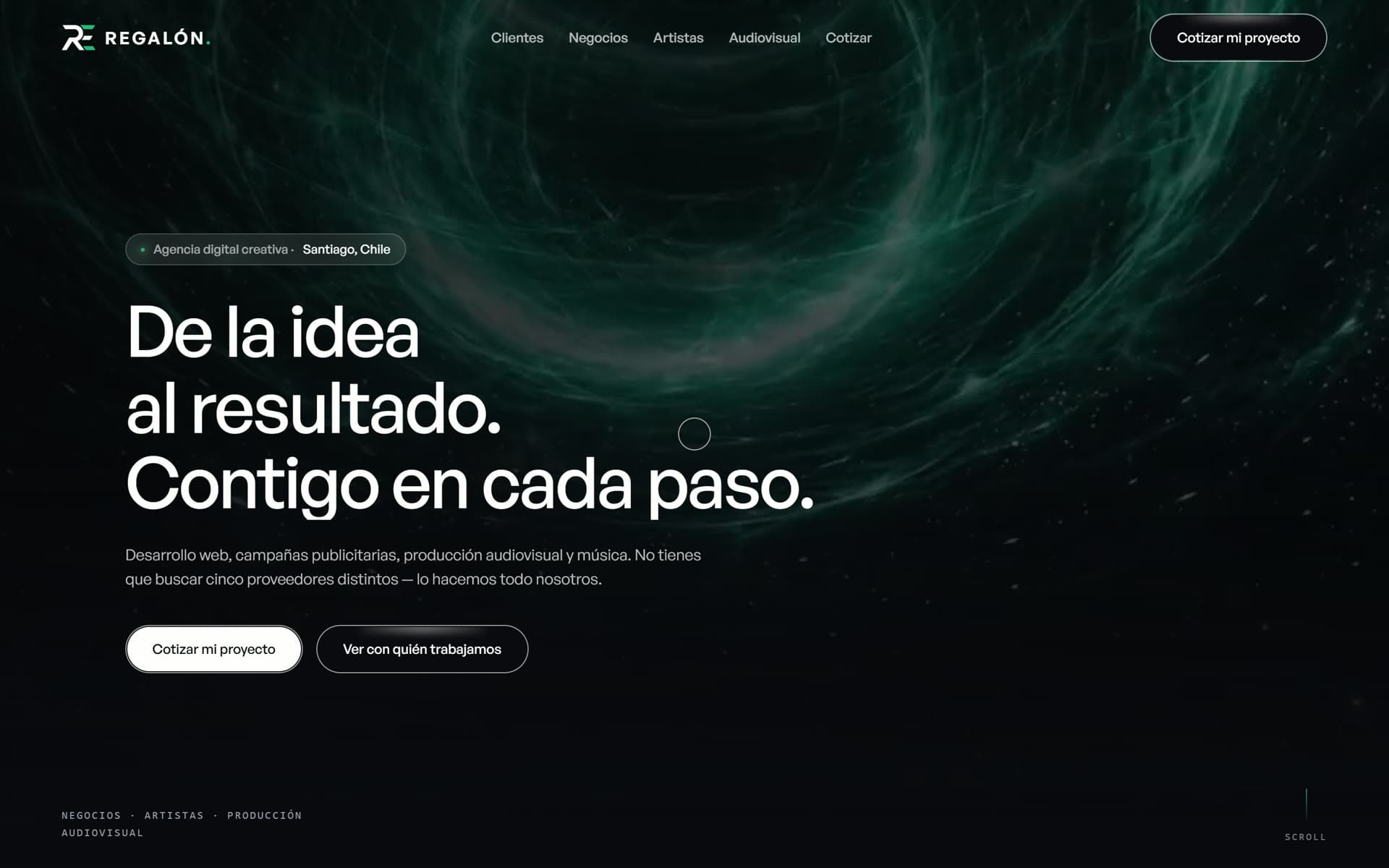 Sitio web de Regalón hecho por Taika AI